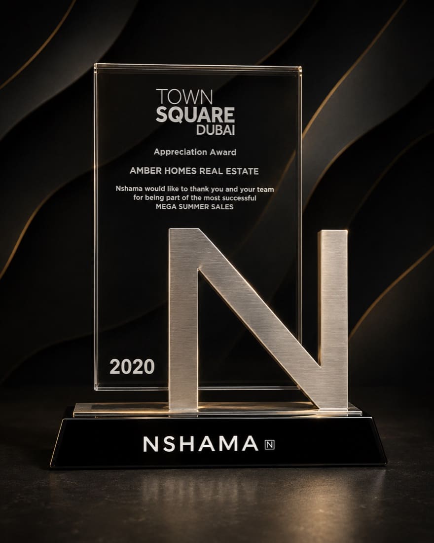 Nshama Town Square Appreciation Award — Amber Homes Real Estate LLC